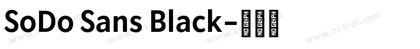 SoDo Sans Black字体转换